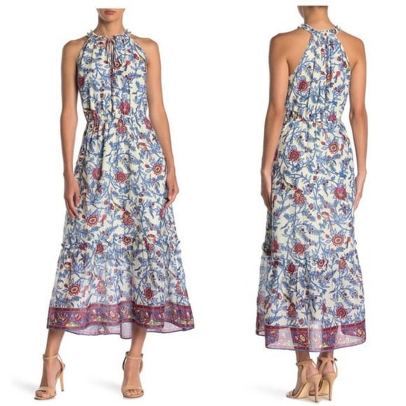 J. Crew Dresses & Skirts - J. Crew Gulp Ruffle Neck Printed Midi Dress